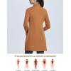 imagebaleaf Womens Fleece Dress Sweatshirt Winter Dress Tunic Long Warm Quarter Zip Up Pullover Jackets with Pocket OutdoorCaramel