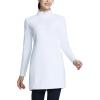 imagebaleaf Womens Fleece Dress Sweatshirt Winter Dress Tunic Long Warm Quarter Zip Up Pullover Jackets with Pocket OutdoorWhite