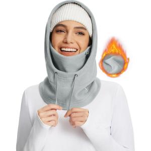 imagebaleaf Fleece Balaclava Face MaskThermal Ski Mask for WomenWinter Hats Face Cover Hood Cold Weather Gear 2 SizeGrey