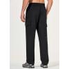 imageBALEAF Mens 32 Hiking Pants Cargo Pockets Lightweight Water Resistant Quick Dry Travel UPF 50 RunningBlack
