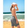 imagebaleaf Womens 9quot Long Swim Board Shorts with Zipper Pockets High Waisted Tummy Control Beach Shorts with LinerDark Grey