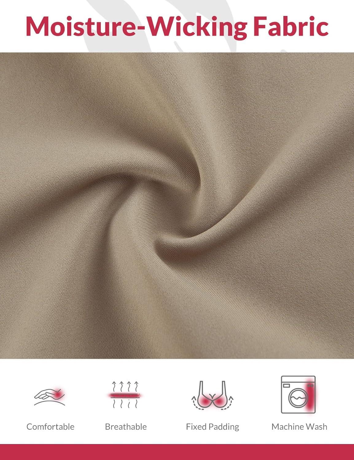 imagebaleaf Sweatleaf Adjustable Sports Bras for Women Padded Racerback Yoga Bra High Impact Molded Cup Workout Bra016khaki