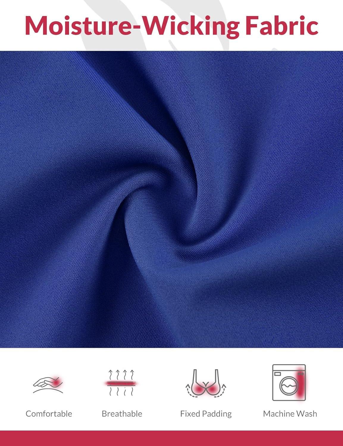 imagebaleaf Sweatleaf Adjustable Sports Bras for Women Padded Racerback Yoga Bra High Impact Molded Cup Workout Bra016navy Blue