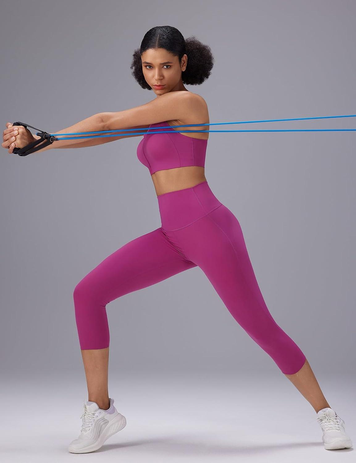 imagebaleaf Sweatleaf Adjustable Sports Bras for Women Padded Racerback Yoga Bra High Impact Molded Cup Workout BraZip Front Rose Red