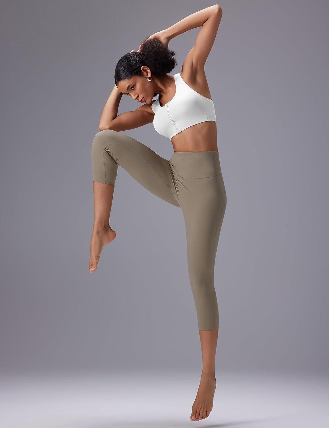 imagebaleaf Sweatleaf Adjustable Sports Bras for Women Padded Racerback Yoga Bra High Impact Molded Cup Workout BraZip Front White