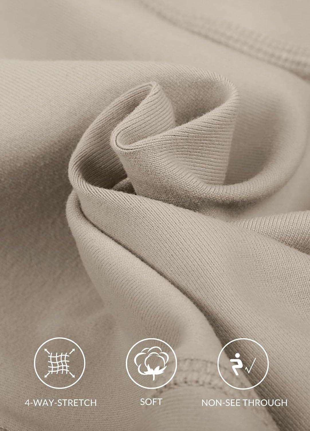 imagebaleaf Womens 10quot Long Bermuda Shorts Above Knee Length with 3 Pockets Walking Athletic Workout High Rise Yoga Running10light Khaki