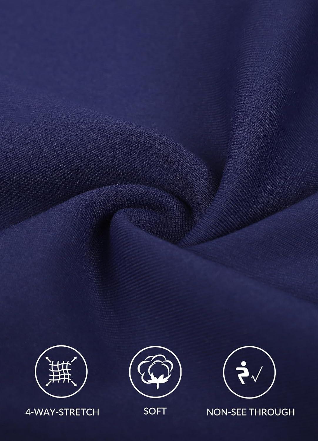 imagebaleaf Womens 10quot Long Bermuda Shorts Above Knee Length with 3 Pockets Walking Athletic Workout High Rise Yoga Running10navy Blue