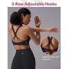 imagebaleaf Sweatleaf Adjustable Sports Bras for Women Padded Racerback Yoga Bra High Impact Molded Cup Workout Bra016black