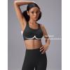 imagebaleaf Sweatleaf Adjustable Sports Bras for Women Padded Racerback Yoga Bra High Impact Molded Cup Workout Bra016black