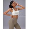 imagebaleaf Sweatleaf Adjustable Sports Bras for Women Padded Racerback Yoga Bra High Impact Molded Cup Workout Bra016white