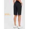 imagebaleaf Womens 12quot Long Bermuda Shorts Knee Length Cotton Athletic Shorts Sweat Casual Lounge Walking Summer12black