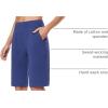 imagebaleaf Womens 12quot Long Bermuda Shorts Knee Length Cotton Athletic Shorts Sweat Casual Lounge Walking Summer12blue