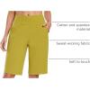 imagebaleaf Womens 12quot Long Bermuda Shorts Knee Length Cotton Athletic Shorts Sweat Casual Lounge Walking Summer12green