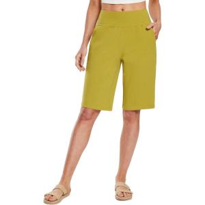 imagebaleaf Womens 12quot Long Bermuda Shorts Knee Length Cotton Athletic Shorts Sweat Casual Lounge Walking Summer12green