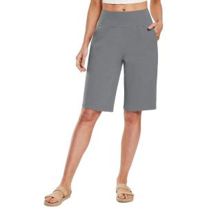 imagebaleaf Womens 12quot Long Bermuda Shorts Knee Length Cotton Athletic Shorts Sweat Casual Lounge Walking Summer12grey
