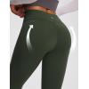 imagebaleaf Winter Clothing for Women Leggings Fleece Lined Tights Thermal Warm Thick Yoga Pants Cold Weather GearArmy Green