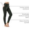 imagebaleaf Winter Clothing for Women Leggings Fleece Lined Tights Thermal Warm Thick Yoga Pants Cold Weather GearArmy Green