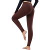 imagebaleaf Winter Clothing for Women Leggings Fleece Lined Tights Thermal Warm Thick Yoga Pants Cold Weather GearBrown