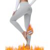 imagebaleaf Winter Clothing for Women Leggings Fleece Lined Tights Thermal Warm Thick Yoga Pants Cold Weather GearLight Heather Gray