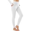 imagebaleaf Winter Clothing for Women Leggings Fleece Lined Tights Thermal Warm Thick Yoga Pants Cold Weather GearWhite