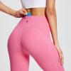 imagebaleaf Womens Leggings with Pockets 25quot V Cross Waist Workout Leggings Tummy Control Yoga Ankle PantsHot Pink