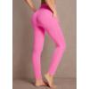 imagebaleaf Womens Leggings with Pockets 25quot V Cross Waist Workout Leggings Tummy Control Yoga Ankle PantsHot Pink