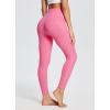imagebaleaf Womens Leggings with Pockets 25quot V Cross Waist Workout Leggings Tummy Control Yoga Ankle PantsHot Pink