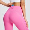 imagebaleaf Womens Leggings with Pockets 25quot V Cross Waist Workout Leggings Tummy Control Yoga Ankle PantsHot Pink