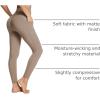imagebaleaf Womens Leggings with Pockets 25quot V Cross Waist Workout Leggings Tummy Control Yoga Ankle PantsLight Brown