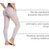 imagebaleaf Womens Leggings with Pockets 25quot V Cross Waist Workout Leggings Tummy Control Yoga Ankle PantsLight Purple