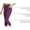 imagebaleaf Womens Swimming Shorts Long Leggings SPF UV UPF50 High Waist Swimsuit with Pockets for Swimming Surf BeachDark Magenta