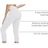 imagebaleaf Womens Swimming Shorts Long Leggings SPF UV UPF50 High Waist Swimsuit with Pockets for Swimming Surf BeachWhite