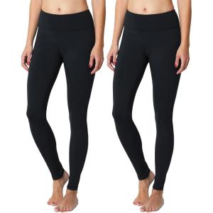 imagebaleaf Winter Clothing for Women Leggings Fleece Lined Tights Thermal Warm Thick Yoga Pants Cold Weather GearBlackblack