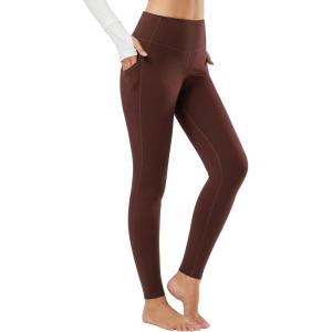 imagebaleaf Winter Clothing for Women Leggings Fleece Lined Tights Thermal Warm Thick Yoga Pants Cold Weather GearBrown