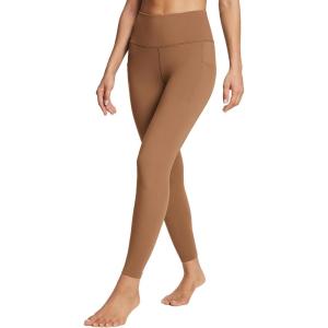 imagebaleaf Womens Leggings with Pockets 25quot V Cross Waist Workout Leggings Tummy Control Yoga Ankle PantsCaramel Caf