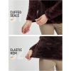 imagebaleaf Womens Fuzzy Quarter Zip Sherpa Fleece Pullover Lightweight Winter Warm Sweatshirts with Kangaroo Pocket Dark Brown XXL