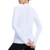 imagebaleaf Thermal Shirts for Women Long Sleeve Turtleneck Tops Fleece Lined Base Layer with Thumb Hole Cold Weather Winter GearWhite