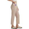 imagebaleaf Womens Business Casual Pants Stretch Work Dress Pants with Pockets 78 Ankle Golf Pants Pull On Travel SlacksKhaki
