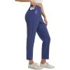 imagebaleaf Womens Business Casual Pants Stretch Work Dress Pants with Pockets 78 Ankle Golf Pants Pull On Travel SlacksNavy Blue