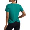 imagebaleaf Womens Short Sleeve Workout Shirts Athletic Tops Sun Protection Breathable TShirts Quick Dry Gym Running TennisGreen