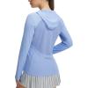 imagebaleaf Womens Sun Protection Hoodie UPF 50 Long Sleeve Shirts for Hiking Fishing Outdoor Lightweight UV ShirtsLight Blue