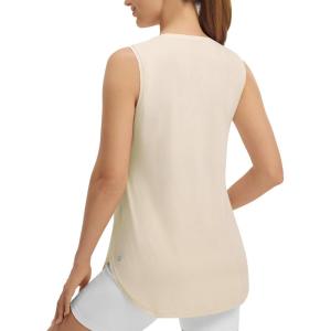 imagebaleaf Womens Workout Tank Tops Sleeveless UPF50 Soft Loose Fit Gym Athletic Yoga Running Lightweight ShirtsLight Brown