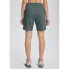 imagebaleaf Womens Athletic Shorts 7 Inch Long Hiking Shorts High Waist Pockets7 Inchgrey