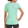 imagebaleaf Womens Short Sleeve Running Workout Shirts Athletic Tops Lightweight Quick Dry Training Yoga CrewneckAqua