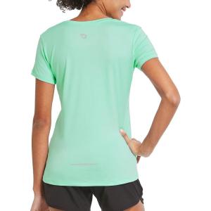 imagebaleaf Womens Short Sleeve Running Workout Shirts Athletic Tops Lightweight Quick Dry Training Yoga CrewneckAqua