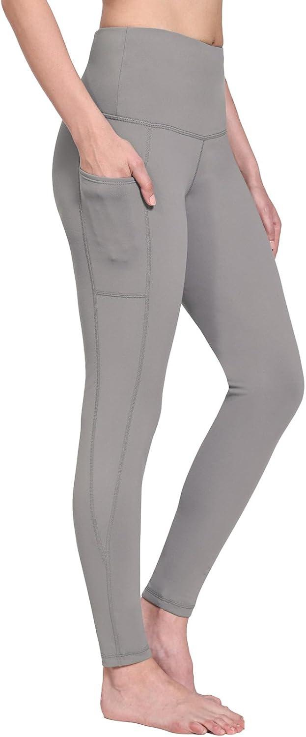 imagebaleaf Winter Clothing Women Leggings Fleece Lined Tights Thermal Warm Thick Cold Weather Gear 1 PocketsGrey