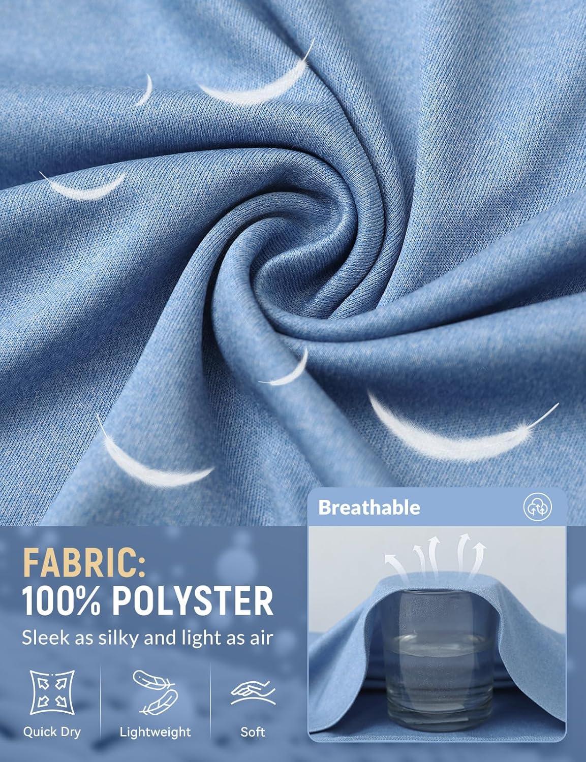 imagebaleaf Womens Short Sleeve T Shirts Crew Neck Workout Tops Running Shirts Sun Protection Quick Dry UVHeather Blue