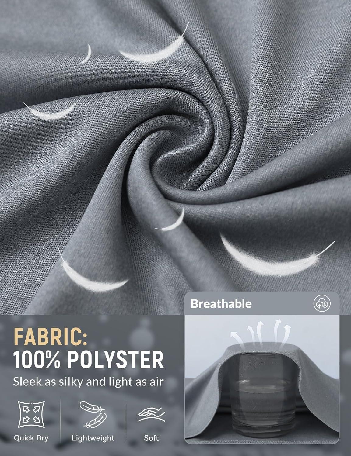 imagebaleaf Womens Short Sleeve T Shirts Crew Neck Workout Tops Running Shirts Sun Protection Quick Dry UVHeather Light Gray