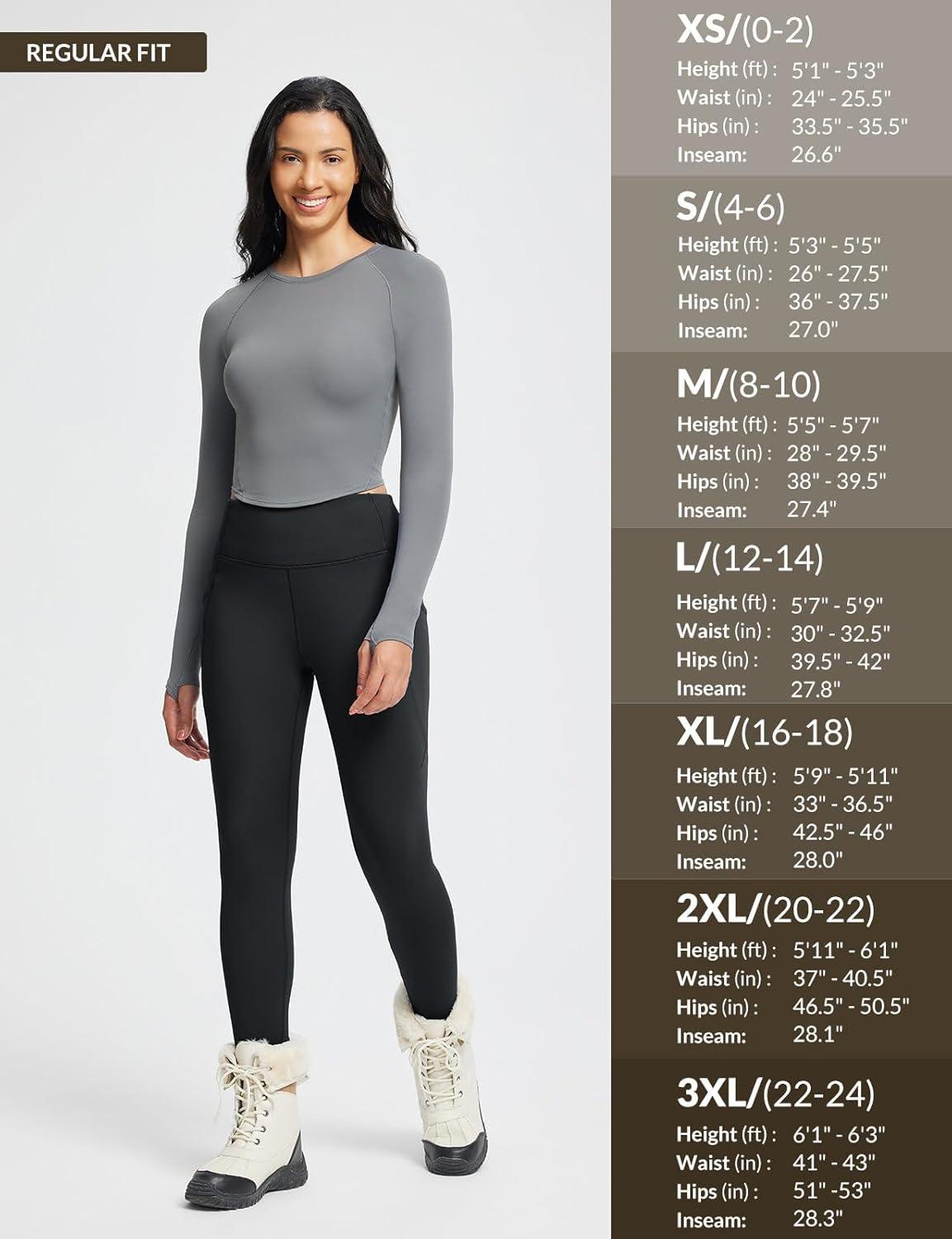 imagebaleaf Womens Thick Fleece Lined Leggings Winter Snow Pants Warm Thermal High Waisted Ski LeggingBlack