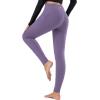 imagebaleaf Fleece Lined Leggings Women Waterproof Thermal Pants Winter Workout Running Tights with Pockets Cold Weather GearDark Grape